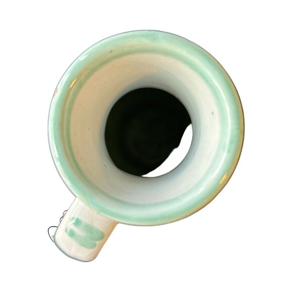 Hand-Painted Ceramic Pitcher Jug With Floral Design - Picture 4 of 7